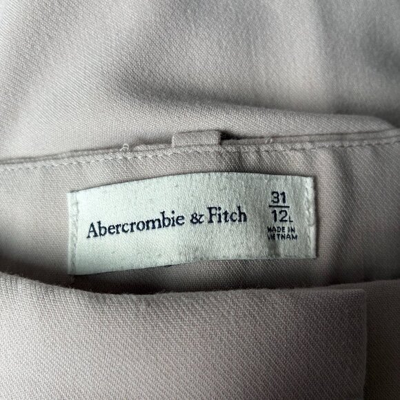 Abercrombie & Fitch Cream Sloane Tailored Wide Leg Pant-Tall Size - Size 31L/12L - Picture 8 of 8